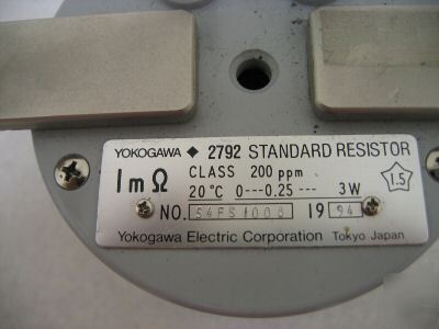 Yokogawa 2792Â  standard resistor