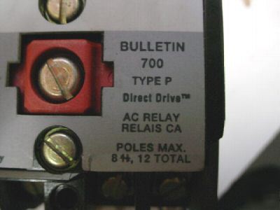 Allen bradley 700 type p direct drive ac relay 8 poles