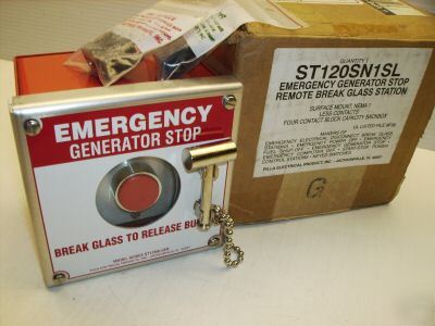 Generator emergency stop button control station 