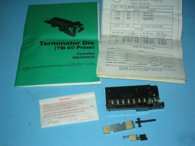 New molex TM40 press terminator die #11-10-2117