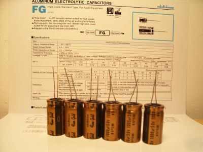 Nichicon muse audio 1000UF-50V audiophile capacitors fg