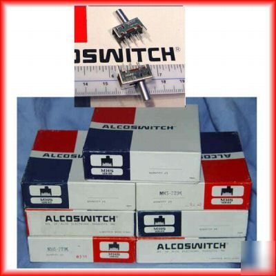 Alcoswitch mini slide switches 3 position spdt