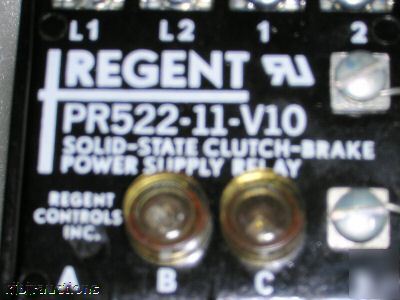 Regent controls clutch brake power supply relay 
