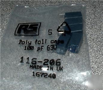 100PF extended foil polystyrene capacitors 116206 x 10