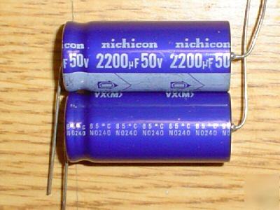 20 nichicon 50V 2200UF axial capacitor capacitors
