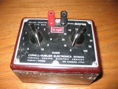 2 watts cornell dubilier decade resistor dial box ohms