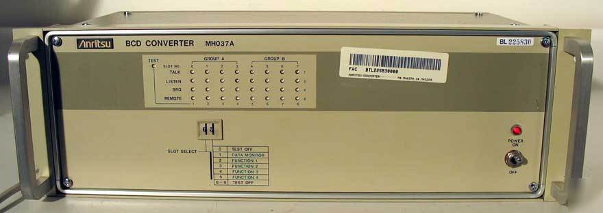 Anritsu MH037A bcd converter wdm switching 8085