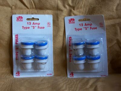 Two - four packs of 15 amp type 
