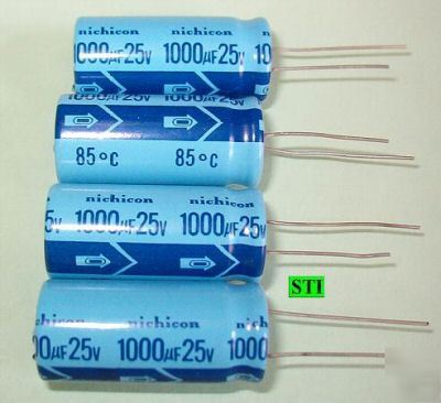  1000MFD 1000UF electrolytic capacitor 25V qty 4 radial
