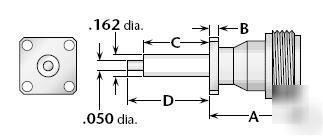 1143-000-Q051 delta rf panel jack receptacle lots of 6