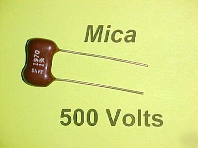 1970PF @ 500 volts dipped silver mica capacitors qty=7