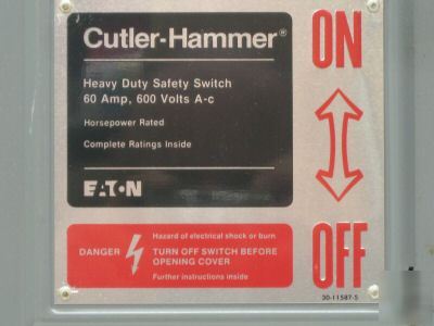 Cutler-hammer heavy duty safety switch DH362NGK