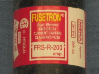 Fusetron 200 amp fuse 600 volt frs-r-200 flsr 200 4A467