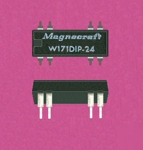 Lot (14) magnecraft 24VDC dpst dip relays 0.5 amp 
