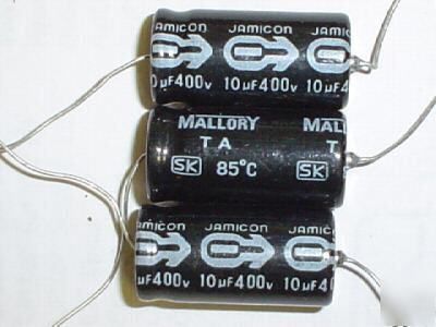 New 50 pcs 400V 10UF mallory jamicon axial capacitors 