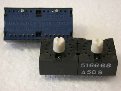 New eeco 2A219034GF strip switch 2X 0-9 a-f 