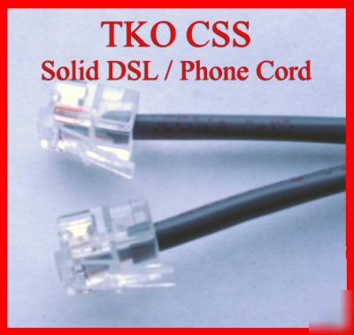 100 foot dsl telephone solid wire 24 awg - 4 wire CAT3