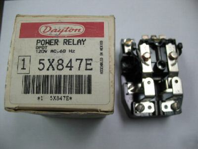 Dayton 5X847E 2 pole power relay - nos