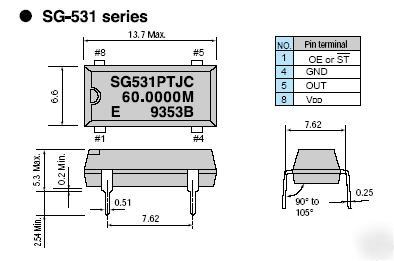 Epson 14.318MHZ SG531P dip-8 package crystal oscillator