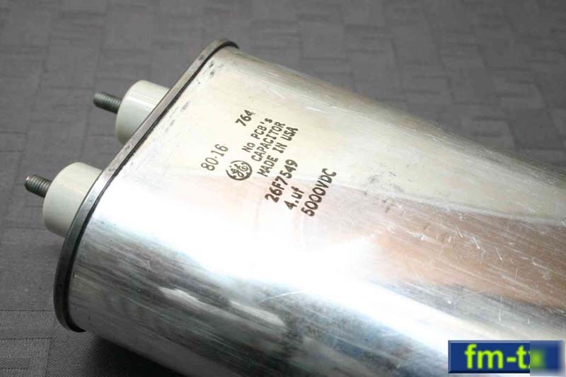 Ge - oil filled can capacitor 4 mf 5000 vdc 4UF 5KV nos