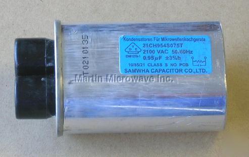 Microwave oven high voltage capacitor .95UF 2100V