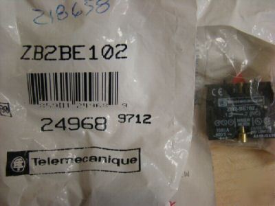 New (11) telemecanique ZB2BE102 contact blocks, =