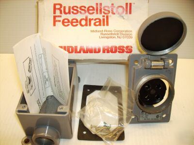 New t&b russellstoll pin & sleeve recptacle 3754 30 amp 