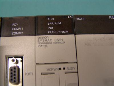 Omron 5 slot sysmac plc CS1H-cpu, PA204R, ID212 +extras