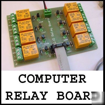 Relay unit - control up to 8 devices using your pc