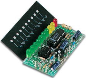 Velleman K4304 audio amplifier mono vu meter 10 led kit