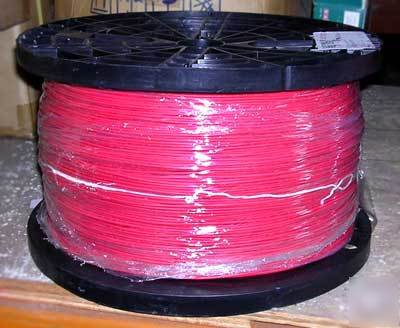 22 awg, tin uni-strand lead wire/cable-red