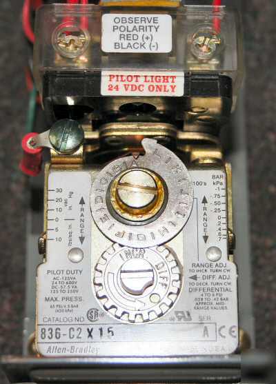 Allen bradley pressure control switch 300V 3A 836-C2