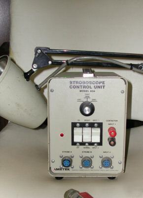 Amatek model 834 stroboscope control unit w/lamp-works