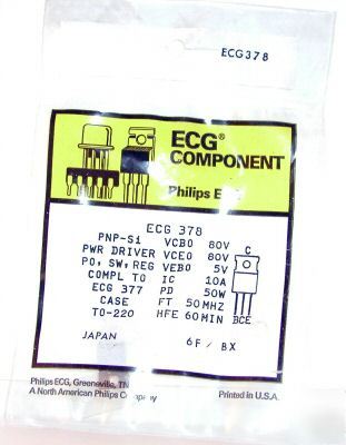 ECG378 NTE378 pnp power transistor