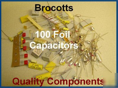 Foil capacitors 100 pack - electronic components/PIPOD4