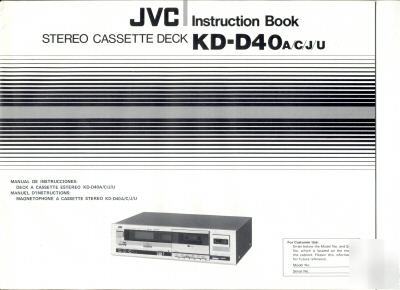 Jvc owner operator instruction manual kd-D40 a/c/j/u