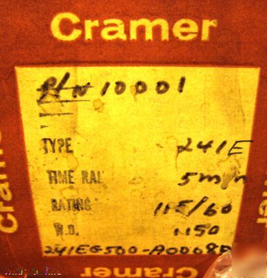 New cramer conrac 5 minute timer type 241E-a 10001 