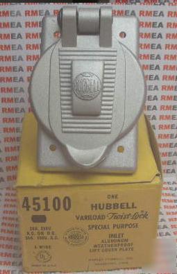 New hubbell lift coverplate variload inlet plug 45100 
