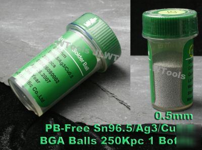 Pb free bga solder ball reballing balls 0.5MM 250K btm