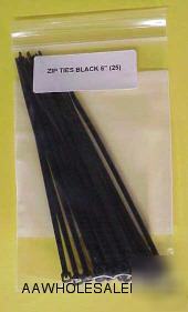 (pack of 25) 6-inch cable zip ties, high quality, 