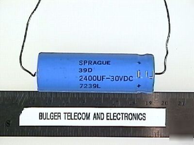 2400UF 30 volt axial electrolytic capacitor