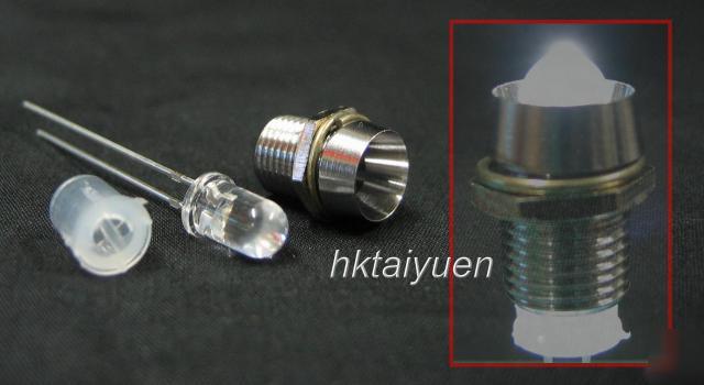 200X 3MM chrome metal and 200X 3MM plastic led holder