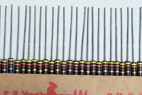 40) 430 ohm 1/2W carbon composition resistors 5%