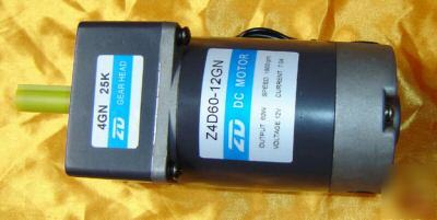 New heavy duty lownoise 12 v dc geared motor 72 rpm 25K