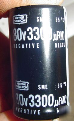 New nippon 80V 3300UF capacitor 5PCS