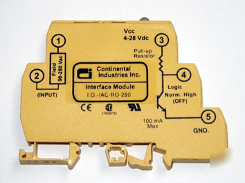 Io-iac-ro-280 mini rail mount interface module, ac in