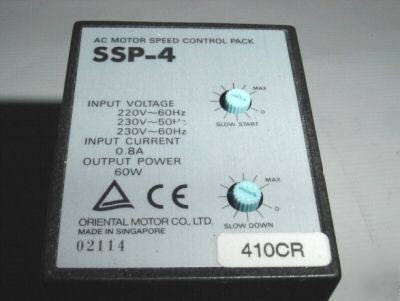 Oriental motor model ssp-4 ac motor speed control pack