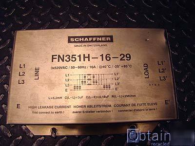 Schaffner FN351H-16-29 high line filter