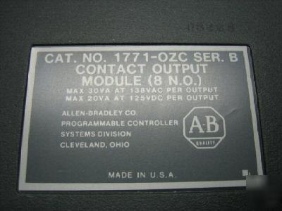 Ab allen bradley 1771-ozc 1771OZC contact output module