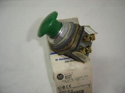 Allen bradley 800T-D1A green push button switch 